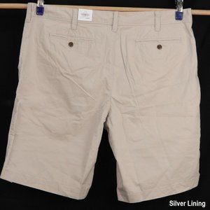 ...NEW Mens Sonoma Khaki Cotton Flat Front Shorts